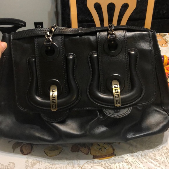 FENDI Black Leather Bag